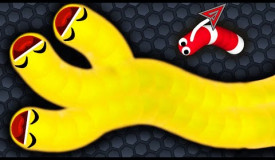 Slither.io A.I. 1 Tiny Pro Snake vs Hacker Snakes Epic Slitherio Gameplay! (WormsZone.io)