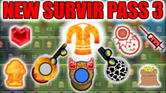 Let's BUY ALL NEW SKINS & ITEMS in NEW SURVIV PASS 3 ! | Surviv.io