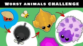ULTIMATE WORST ANIMALS ONLY CHALLENGE in MOPE.IO