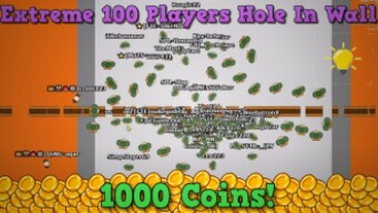 Extreme Hole In Wall 100 Players Challenge, Winner wins 1,000 coins!