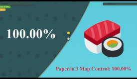 Paper.io 3 Map Control: 100.00% [SUSHI]