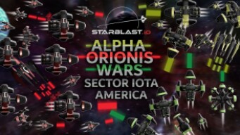 ALPHA WARS 100 vs 100 vs 100!! ( Starblast.io )