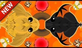 GOLDEN *KING DRAGON* Vs BLACK DRAGON in Mope.io