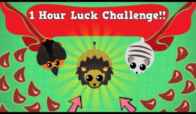 Mope.io 1 Hour Luck Challenge!!! How Lucky Am I?? (Challenging Nation And Other Mopetubers)