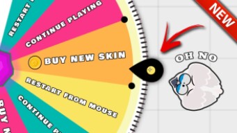 ULTIMATE WHEEL DECIDE CHALLENGE in MOPE.IO PART 3 // BUY SKIN // RESTART // CONTINUE