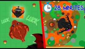 KING DRAGON BY LUCK!! // UNCUT FOOTAGE MOUSE TO KING DRAGON IN 28 MINUTES! // MOPE.IO