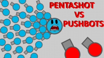 Diep.io | Penta Shot VS Pushbots! 1.01M Penta Shot - Luckiest Ending Ever!