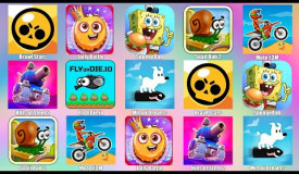 FlyOrDie.io,Brawl Stars,Hills of Steel 2,Jolly Battle,Sponge Bob,Snail Bob 2,Mimpi Dreams