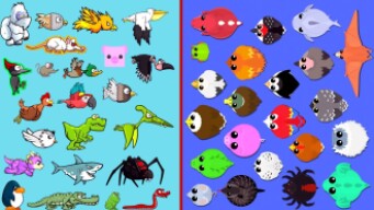 FLYORDIE.IO VS MOPE.IO ALL SIMILAR ANIMALS