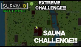 SURVIV.IO - WINN BY CAMPING THE SAUNA CHALLENGE!!! **SUCCESS**