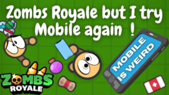 Zombs Royale| but I try mobile again! (Mobile=Weird) Zombs Royale.io