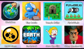 FlyOrDie io,Scary Teacher 3D,Save The Girl,Brawl Stars,EarthCraft,Tiny Battle,Temple Ruins,WorldBox