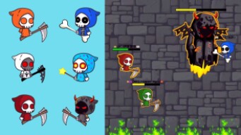 GRIM REAPERS BATTLE // HUNTING BOSS // FlyOrDie GAME PLAY