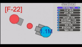 Getting Hunted By F-22! - 1.1m Triplet - diep.io