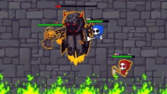 BONY REAPER PUMPKIN GHOST AND RED GRIM REAPER KILLED BOSS EASILY in FlyOrDie