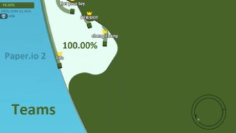Paper.io 2 Map Control: 100.00% Teams