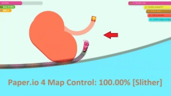 Paper.io 4 Map Control: 100.00% [Worm.io]