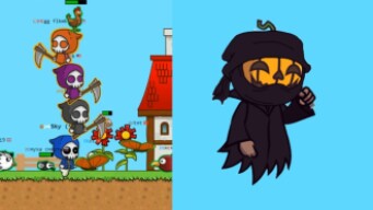 NINJA PUMPKIN GHOST TO GRIM REAPER GAME PLAY in FlyOrDie