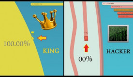 King Vs Hacker - Paper.io 3 Map Control: 100.00%