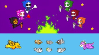 DEMONIC IMP TO DRAGON TO PHOENIX GAME PLAY // GRIM REAPER VS GRIM REAPER 1V1 in EvoWorld