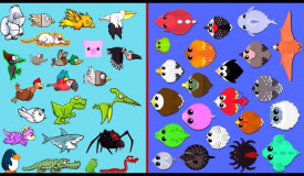 FLYORDIE.IO VS MOPE.IO ALL SIMILAR ANIMALS