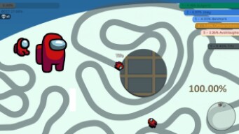 Paper.io 2 Map Control: 100.00% [Among Us]