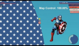 Paper.io 2 Map Control: 100.00% [Captain America] World Epic Kills