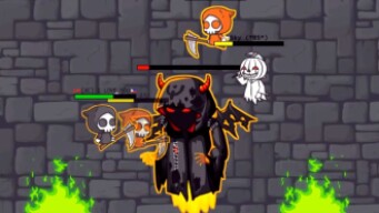 PHANTOM PUMPKIN GHOST AND GRIM REAPERS KILLS BOSS in EvoWorld