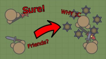 Moomoo.io Wanna Be Friends Troll! + Some Decent 4v1's!
