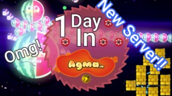 Agma.io-Playing 1 day (Version Lobo) I New server?!!
