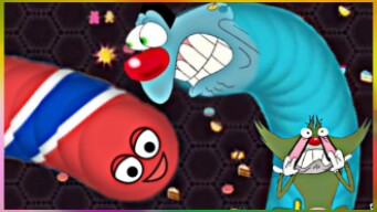 wormate io | snake Game | in Hindi | Worms rumble PS4 pro world record oggy and Jack