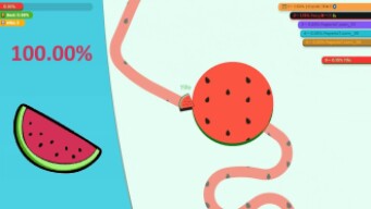 Paper.io 7 Map Control: 100.00% [Invisible Watermelon ]
