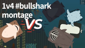 1v4 with noobs+bullshark montage/deeeep io