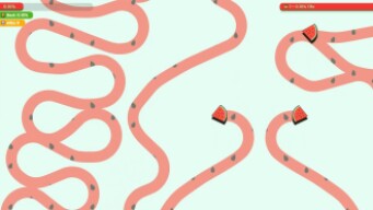 Paper.io 2 [Watermelon] Map Control: 100.00%