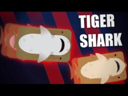 Tiger shark hunts for prey in deeeep.io