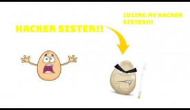 1v1ing My Hacker Sister Shell Shockers io