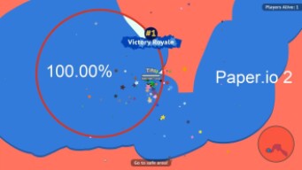 Paper.io 2 [Battle Royale] Map Control: 100.00%