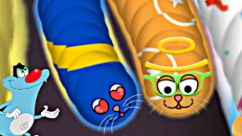 Hindi Wormate.io extra Pro player OGGY and Jack Snake game / Wormate io