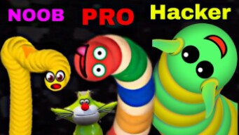 Worms Zone.io Best PRO Worm NOOB PRO vs HACKER incoming android iOS  OGGY and Jack