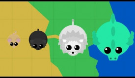 RARE COLORED LIONS GAMEPLAY!! // HOW I LEVEL UP TO DRAGON! // MOPE.IO
