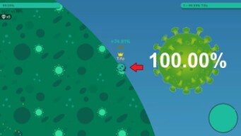 Paper.io 3 Map Control: 100.00% COVID-19