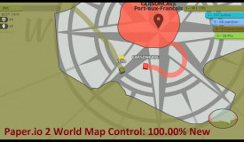 Paper.io 2 World Map Control: 100.00% New