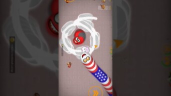 Worms zone io, biggest snake slither io gameplay#shorts