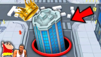 SHINCHAN vs PINCHAN in HOLE.IO | EAT THE ENTIRE MAP | Franklin shinchan hole.io in hindi gameplay