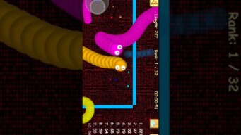 Wormate io gameplay, slither snake io games#shorts