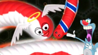 wormate.io / Best trolling PRO killing snake Worms / OGGY with Jack