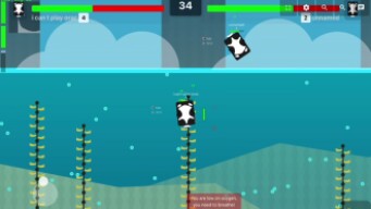 1v1 Orca, GS, CS montage in deeeep.io - eat fish, become the shark!