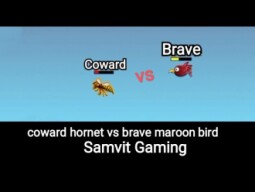 Coward hornet vs Brave maroon bird in EvoWorld.io (FlyorDie.io)