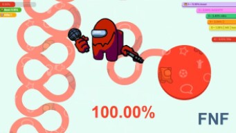 Paper.io 2 Map Control: 100.00% [Among Us Vs Friday Night Funkin']