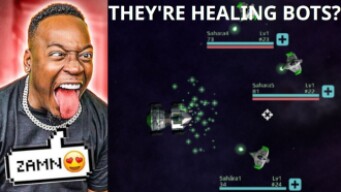 Trying out healing bots in starblast.io